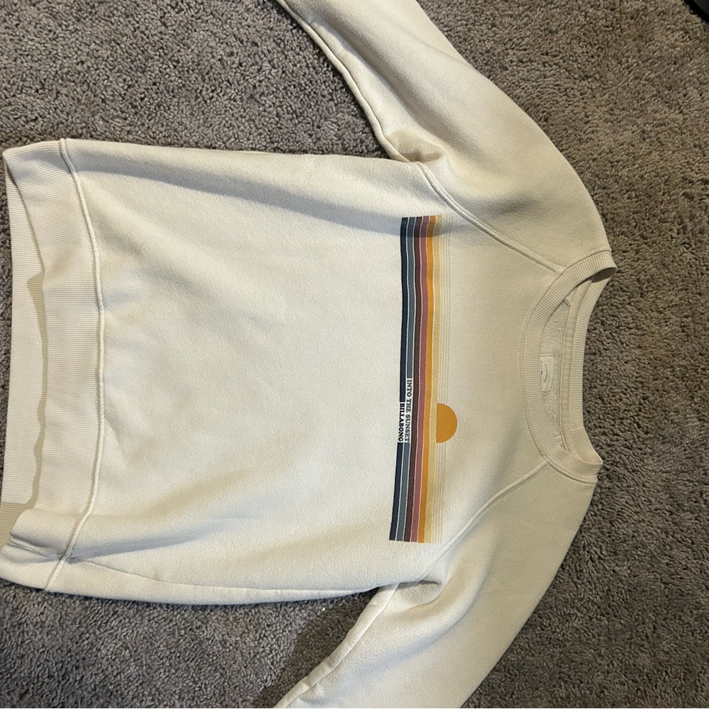 Men's Cream Sweater with Striped Design